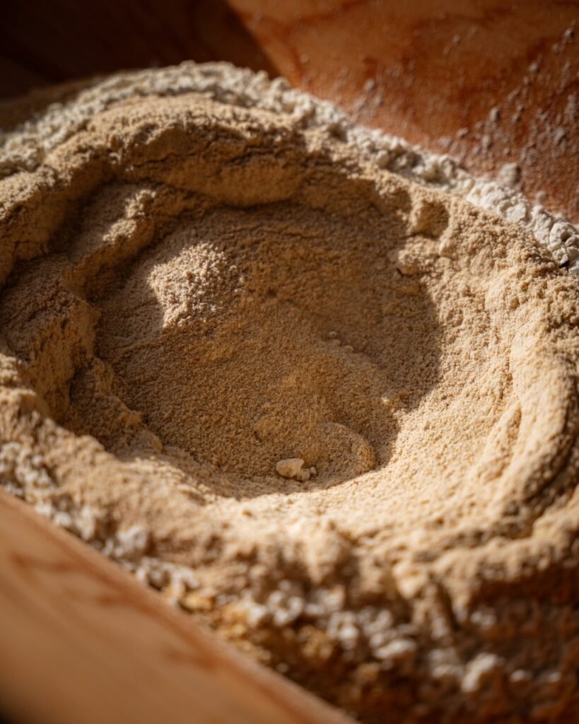 homemade bread in a wood oven